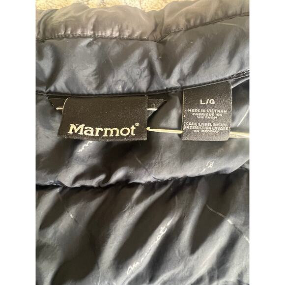 Marmot Jacket 800 Fill Goose Down Puffer Zip Jacket Size Large Black - Picture 11 of 15